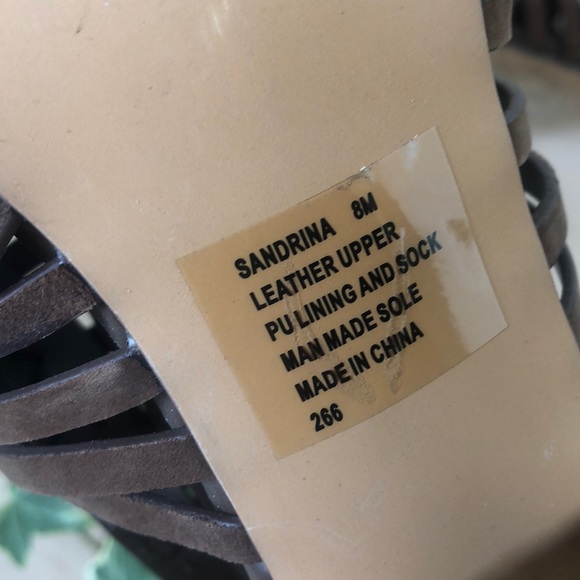 STEVE MADDEN Sandrina heels leather taupe/brown W8 - Picture 7 of 8